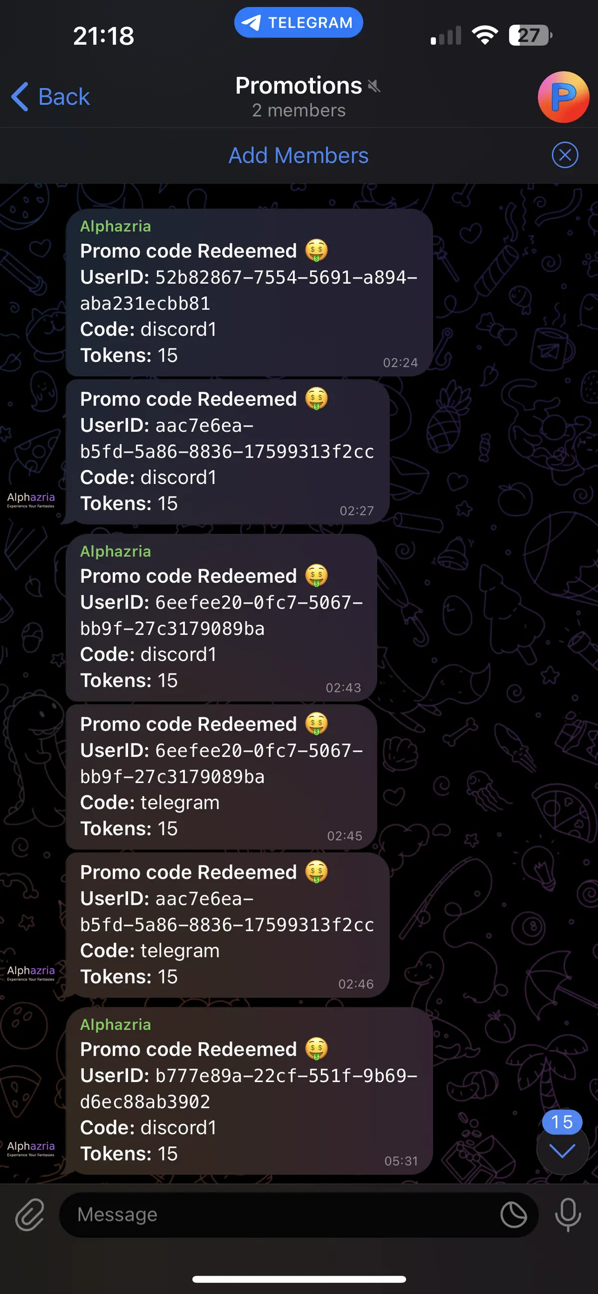 Telegram Bot For Promotions Notifications